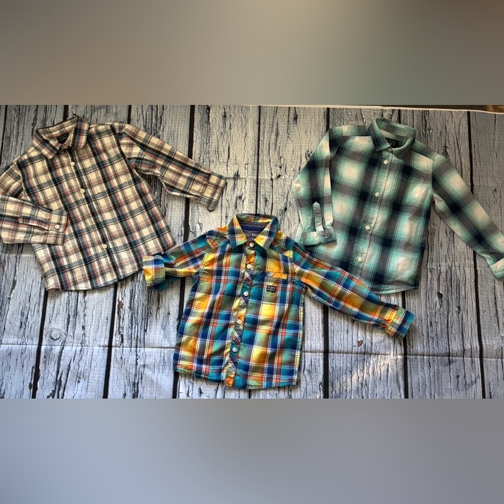 Plaid Button-Up Shirt - Multicolor - Kids